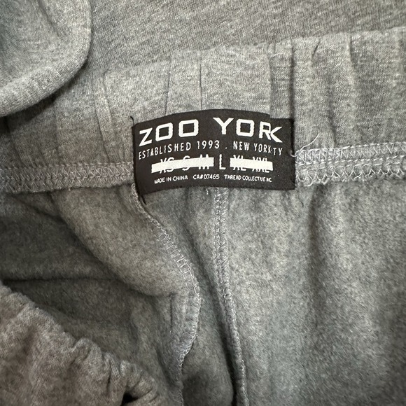 Zoo York Joggers SweatPants Mens L Drawstring Gray Cuffed Leg Stretch 4 Pockets - Picture 8 of 8